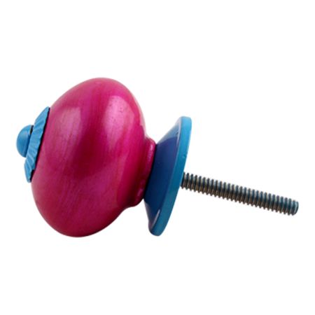 Neon Pink Turquoise Fitting Ceramic Knob